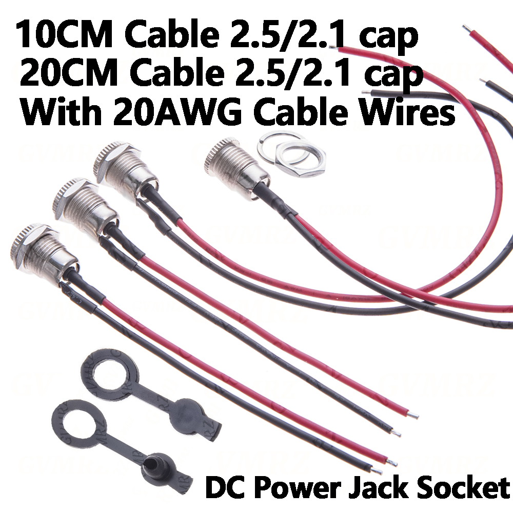Wire Connector Cap - 1Pair 5.5x2.1/5.5 x 2.5 10CM DC